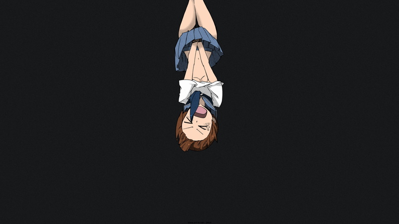 1080P, school uniform, brunette, Kill la Kill, Mankanshoku Mako, Ryou Akizuki, short skirt, schoolgirl, short hair