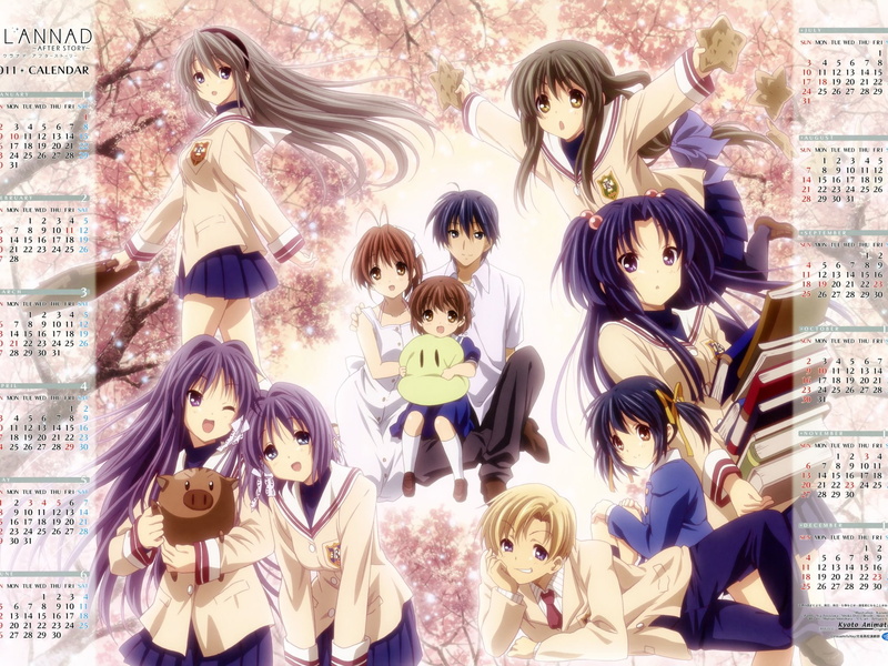 Tomoya Okazaki, Kyou Fujibayashi, Ushio Okazaki, Nagisa Furukawa, Botan (Clannad), Clannad, Kotomi Ichinose, 1080P, Ryou Fujibayashi, Tomoyo Sakagami