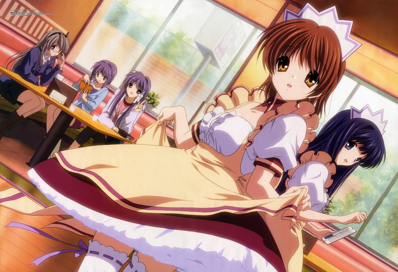 Tomoyo Sakagami, Anime, Kyou Fujibayashi, 1080P, Clannad, Kotomi Ichinose, Nagisa Furukawa, Ryou Fujibayashi