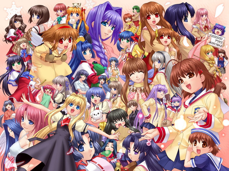 Nagisa Furukawa, Junk Robot, Fuuko Ibuki, Kannabi no Mikoto, Kotomi Ichinose, Katsuki Shima, Yaobikuni (Air), Sanae Furukawa, Haruko Kamio, Michiru (Air)