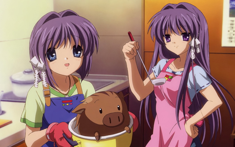 Kyou Fujibayashi, Botan (Clannad), 1080P, Clannad, Ryou Fujibayashi, Anime