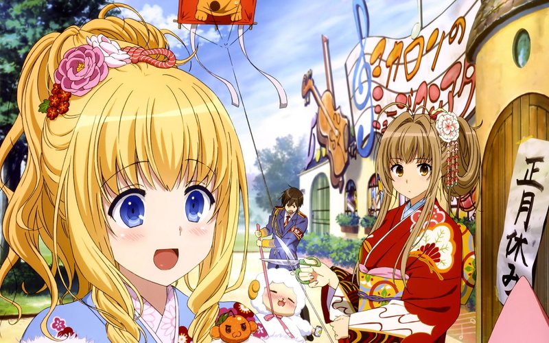 Isuzu Sento, Macaron (Amagi Brilliant Park), Anime, 1080P, Seiya Kanie, Latifa Fleuranza, Amagi Brilliant Park