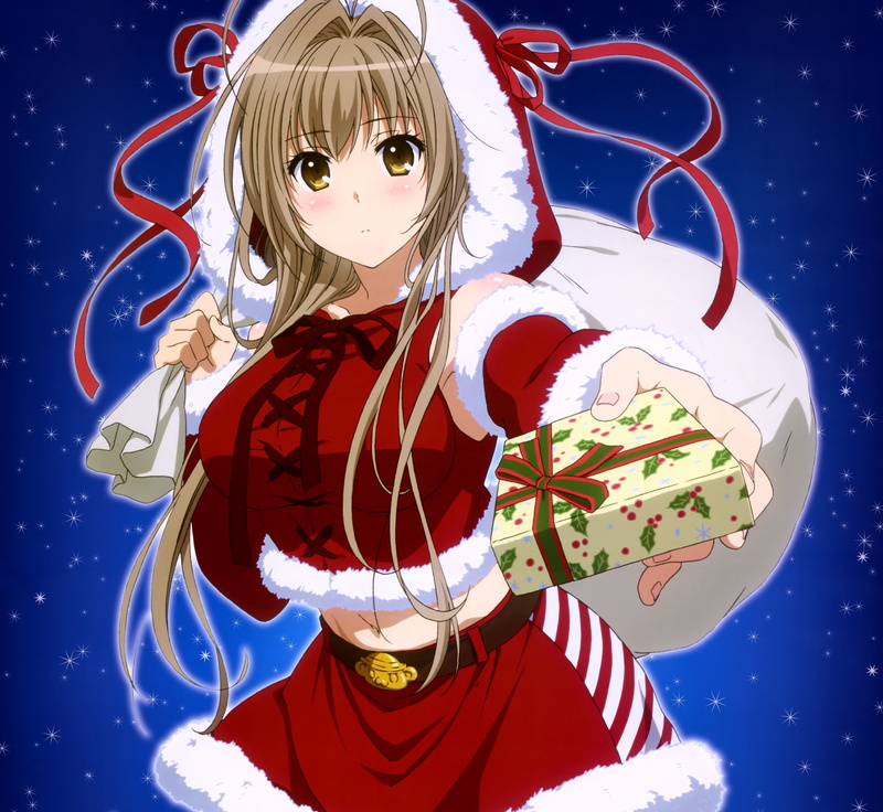 Santa Costume, Sento Isuzu, 5K, Anime Girls, anime, Amagi Brilliant Park