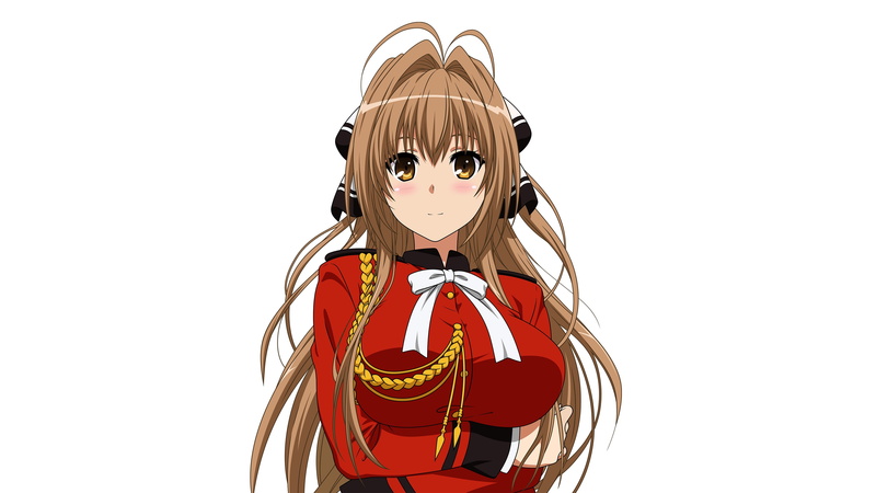 white background, childhood, one person, event, amagi brilliant park, red, art and craft, women, costume, copy space, circus, blond hair, striped, cut out