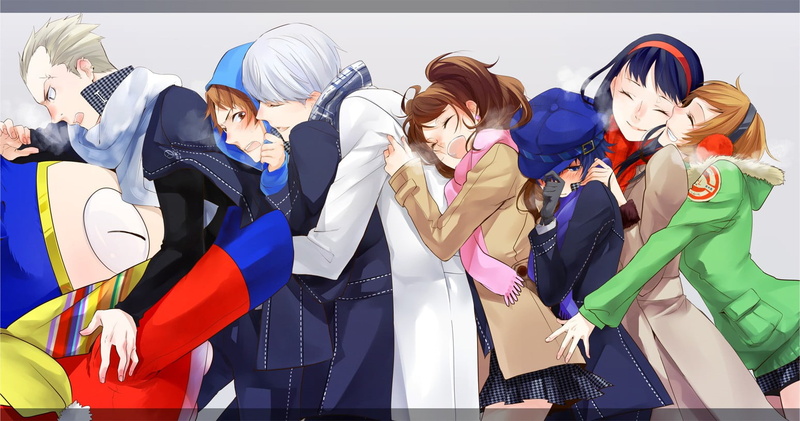 anime, people, waist up, group of people, clothing, day, outdoors, 720P, choice, costume, standing, crowd, lifestyles, women, variation, multi colored