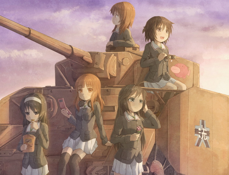 1080P, nishizumi, hana, und, miho, saori, takebe, girls, isuzu, yukari, panzer, akiyama