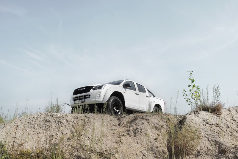 day, field, car, cloud - sky, outdoors, double, sky, truck, grass, land, custom, 2018, tuning, travel, landscape, motor vehicle, cab, d-max, transportation