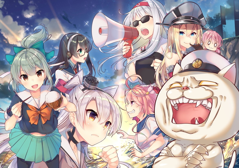 Amatsukaze (Kancolle), Ooyodo (Kancolle), 720P, I-58 (Kancolle), Shoukaku (Kancolle), Anime, Bismarck (Kancolle), Akashi (Kancolle), Yuubari (Kancolle)