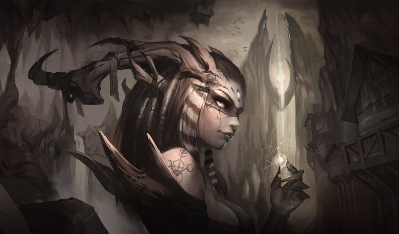 Demon, Horns, Girl, Woman, 1080P, Dark