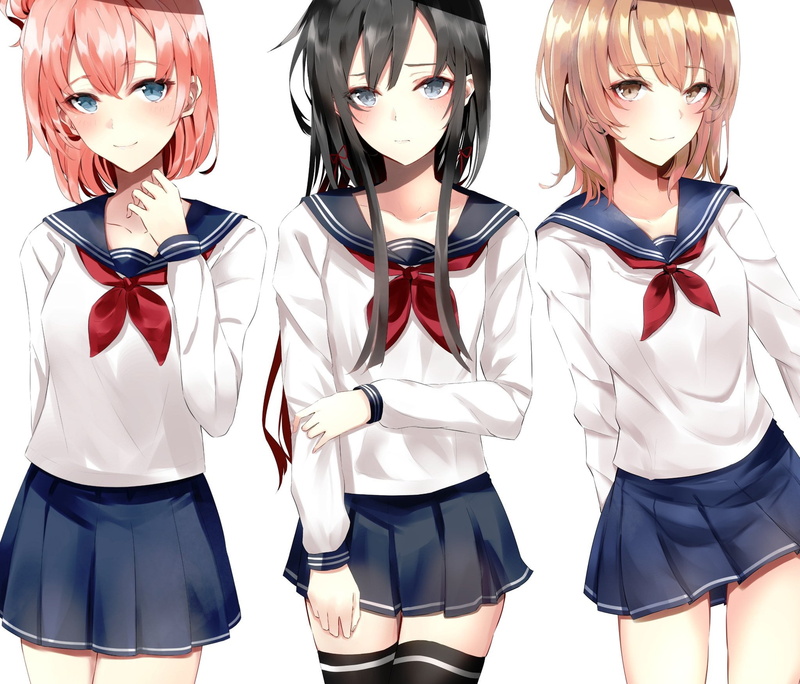 Anime, Yukino Yukinoshita, Yui Yuigahama, Iroha Isshiki, My Teen Romantic Comedy SNAFU, 1080P