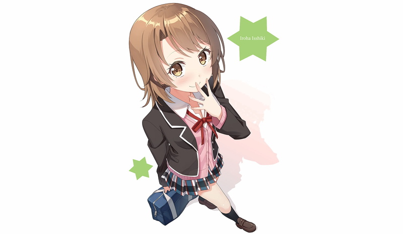disguise, obscured face, Girl, indoors, white background, cut out, full length, women, Skirt, Iroha Isshiki, casual clothing, Bag, My Teen Romantic Comedy SNAFU