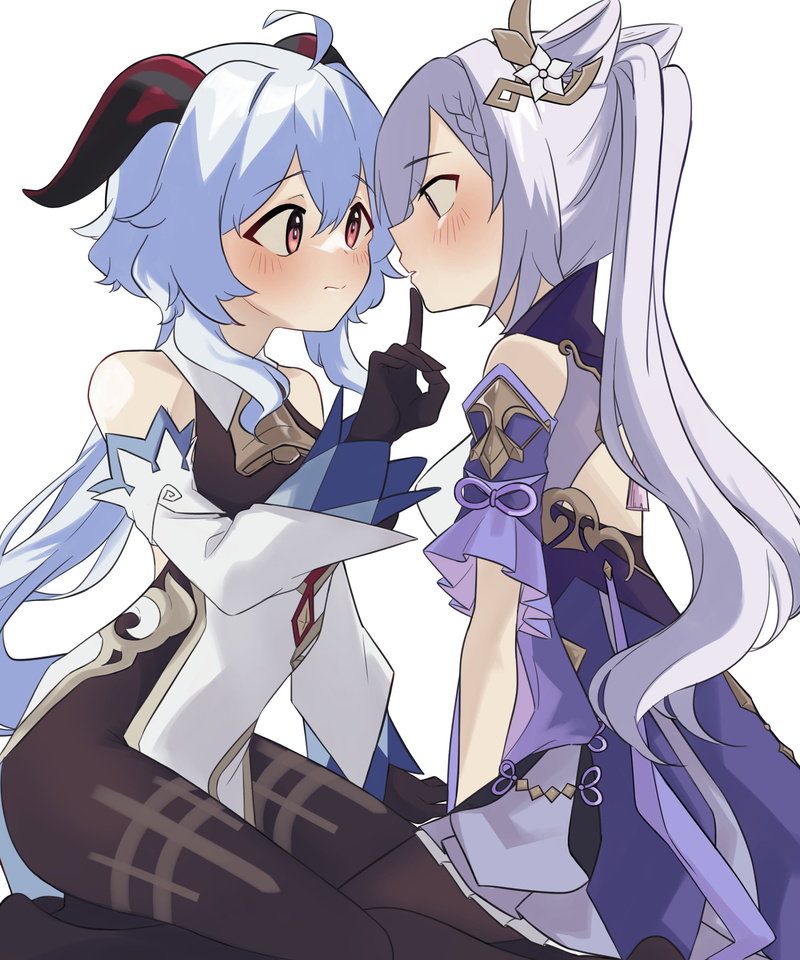 anime girls, keqing (genshin impact), Genshin Impact, 2K, Ganyu (Genshin Impact)