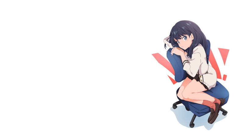 SSSS.GRIDMAN, Takarada Rikka, anime girls, white background, 2K, anime