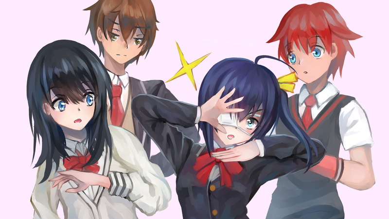 SSSS.Gridman, Yuta Hibiki, 4K, Rikka Takarada, Anime, Yūta Togashi, Chūnibyō Demo Koi ga Shitai!, Crossover, Rikka Takanashi