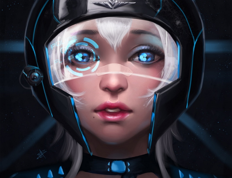 1080P, mole, ayyasap, helmet, girl, art, police