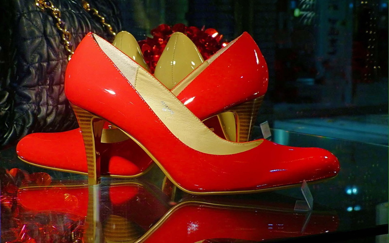 shoe, new, beautiful, toe, red, class, elegant, pumps, 1080P, 3d and abstract, leather, round, lady, s, patent, year