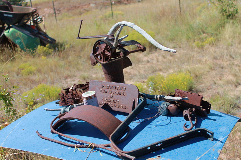 desert-friendly yard, day, 1884, santa fe, xeriscaping, southwest, artsy, mode of transportation, pulley, sunlight, rust, transportation, desert, amber avalona