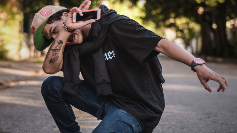 tattoo, men, 1080P, baseball cap, smartphone