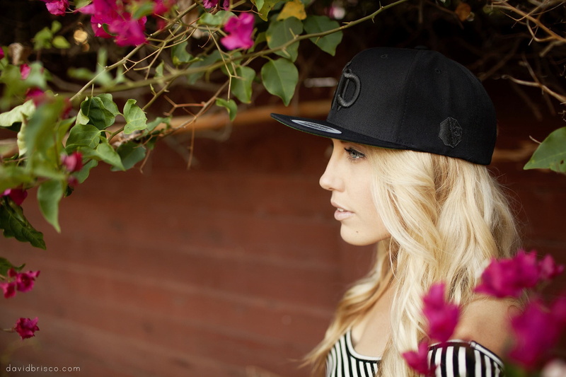 fashion, contemplation, headshot, blonde, beautiful woman, plant, hat, outdoors, focus on foreground, hair, looking away, clothing, blond hair, real people