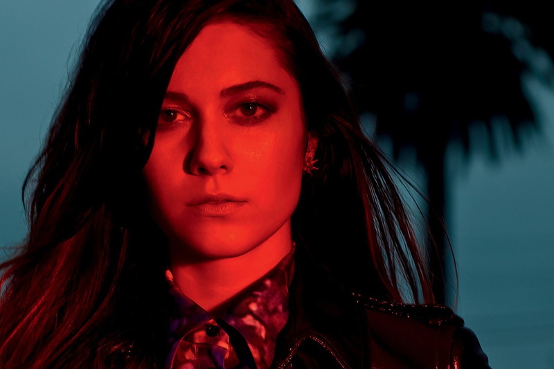 long hair, beauty, human hair, human face, actress, Mary Elizabeth Winstead, red, human body part, portrait, women, focus on foreground, neon, adult, 1080P