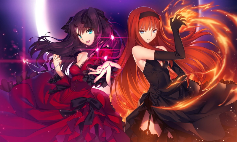 1080P, Fate Series, Tohsaka Rin, Tohno Akiha, Lunar Legend Tsukihime, Anime Girls