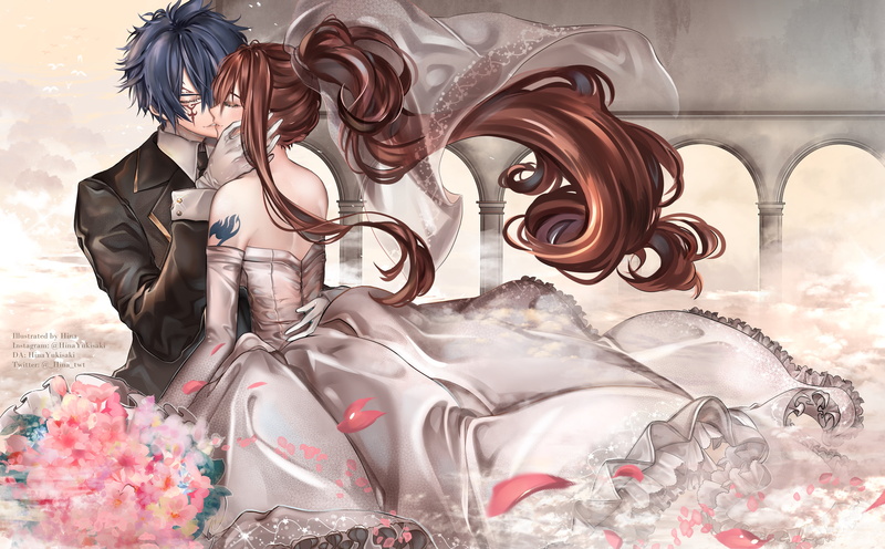 4K, Anime, Fairy Tail, Erza Scarlet, Jellal Fernandes