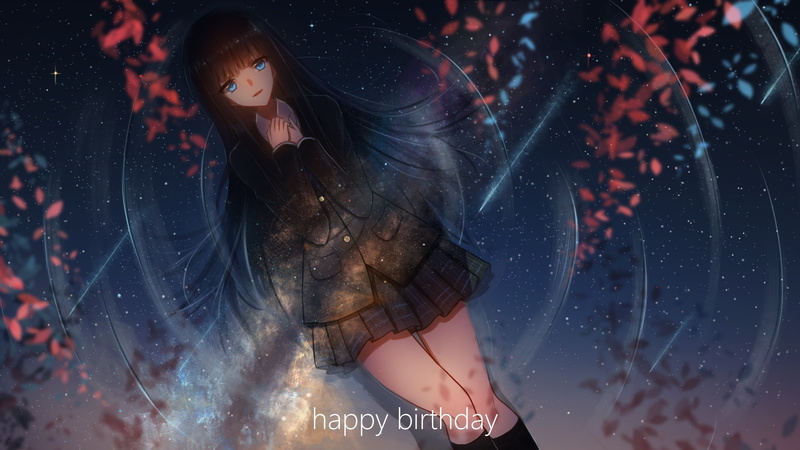 women, hairstyle, night, lifestyles, whie album, school uniform, fashion, young women, young adult, Anime, beauty, beautiful woman, touma kazusa, star - space