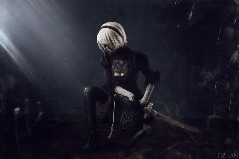 Sword, Video Game, White Hair, NieR: Automata, YoRHa No.2 Type B, Woman Warrior, 2K, Short Hair
