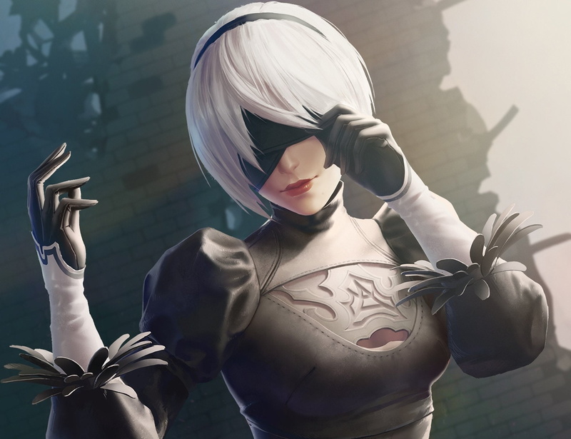 Short Hair, White Hair, Video Game, 1080P, Girl, YoRHa No.2 Type B, NieR: Automata