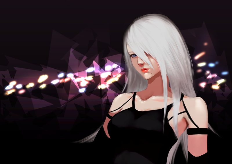 White Hair, YoRHa Type A No.2, Video Game, NieR: Automata, Blue Eyes, Long Hair, Girl, 4K