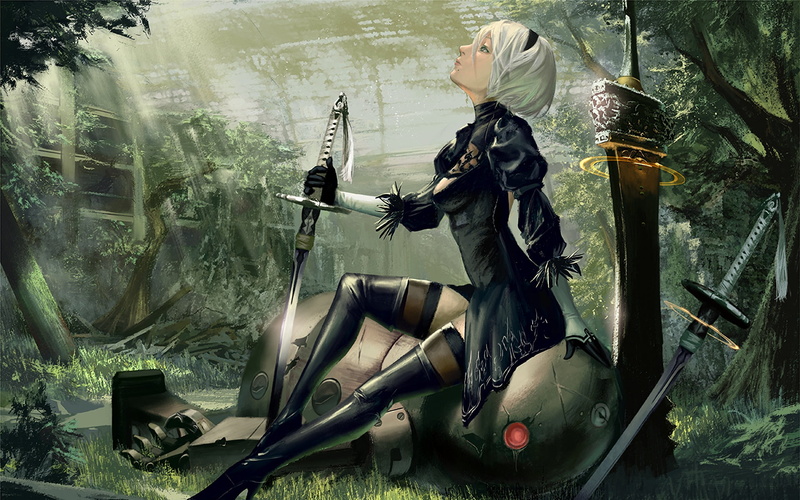 robot, Nier Automata, girl, cyborg, 1080P, sword, YoRHa No.2 Type B