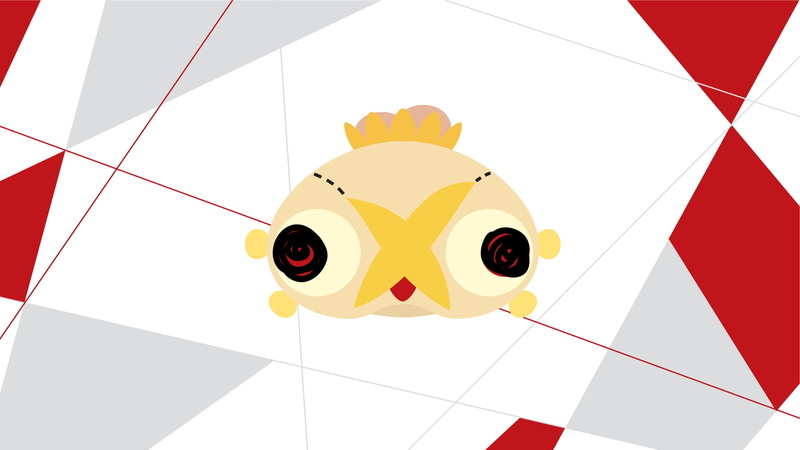 animal, animal themes, Kiznaiver, tiled floor, red, representation, indoors, white color, 1080P, close-up, flooring, no people, geometric shape, yellow