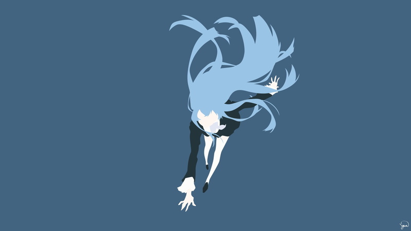 animal representation, motion, anime girls, copy space, animal themes, animal wildlife, art and craft, no people, sky, Sonozaki Noriko, studio shot, clear sky