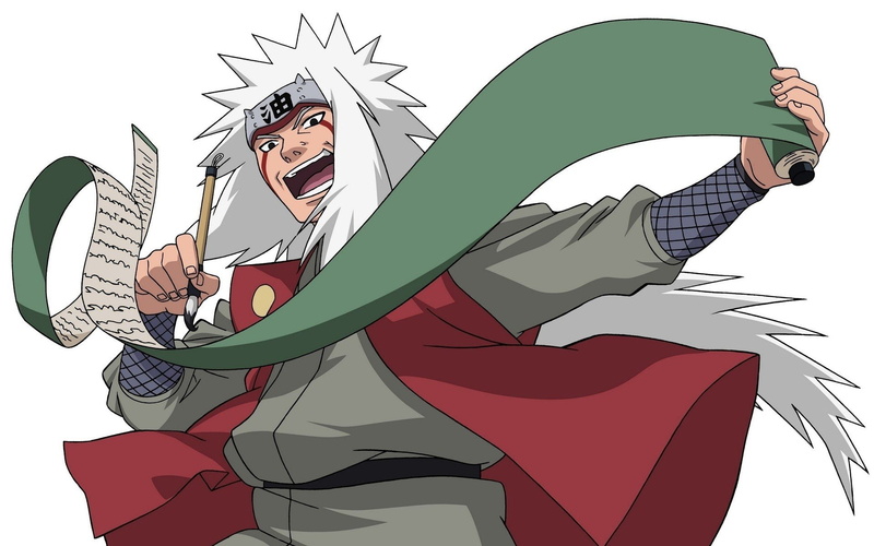 background, 1080P, sannins, paint, shippuden, brushes, anime, hair, naruto, white, jiraiya