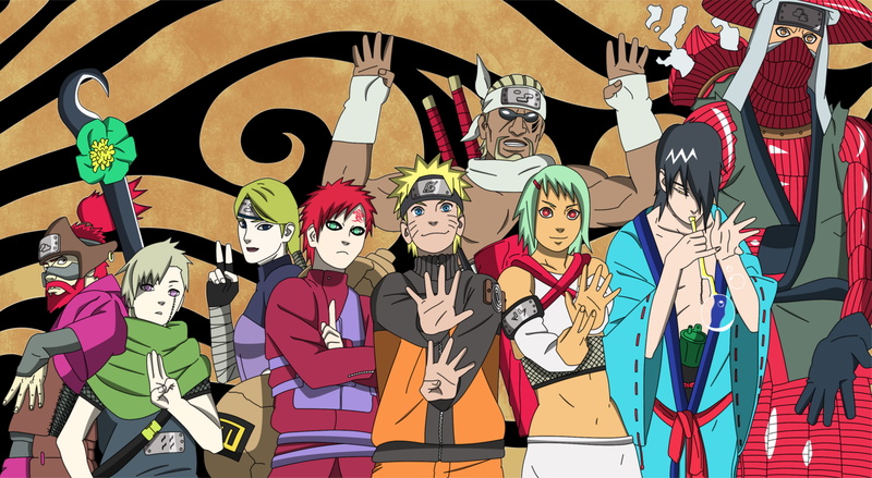 naruto, killer, shippuden, uzumaki, utakata, nii, yugito, 2K, jinchuuriki, bee, gaara
