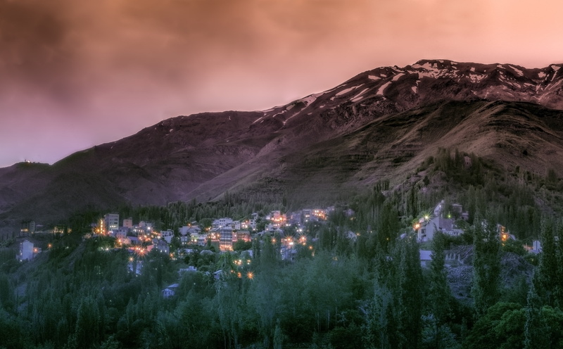 building exterior, no people, dusk, landscape, architecture, village, Asia, cloud - sky, hdr, land, 5K, sar, tranquil scene, Iran, sky, long exposure