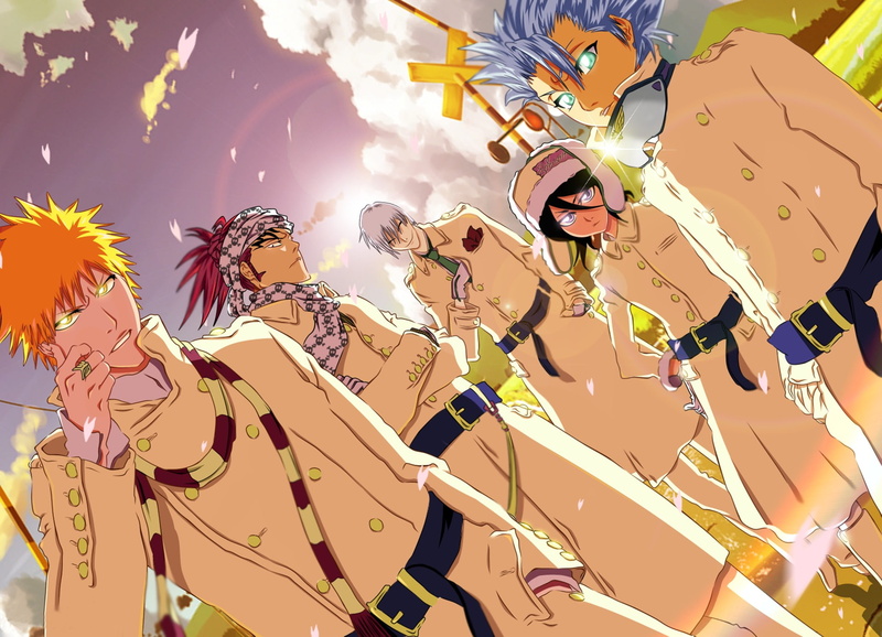 Bleach, Renji Abarai, Toshiro Hitsugaya, anime, 1080P, shinigami, Ichigo Kurosaki, Kuchiki Rukia, Gin Ichimaru