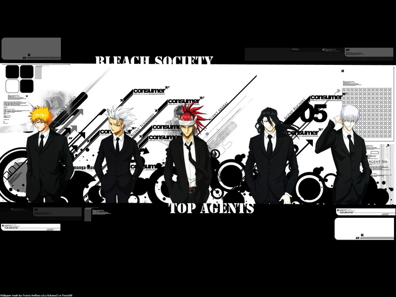 720P, Byakuya Kuchiki, Tōshirō Hitsugaya, Gin Ichimaru, Renji Abarai, Ichigo Kurosaki, Bleach