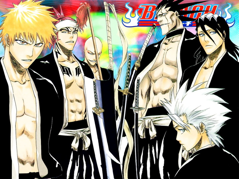 Bleach, Renji Abarai, Ikkaku Madarame, Kenpachi Zaraki, Byakuya Kuchiki, Tōshirō Hitsugaya, Ichigo Kurosaki, 720P