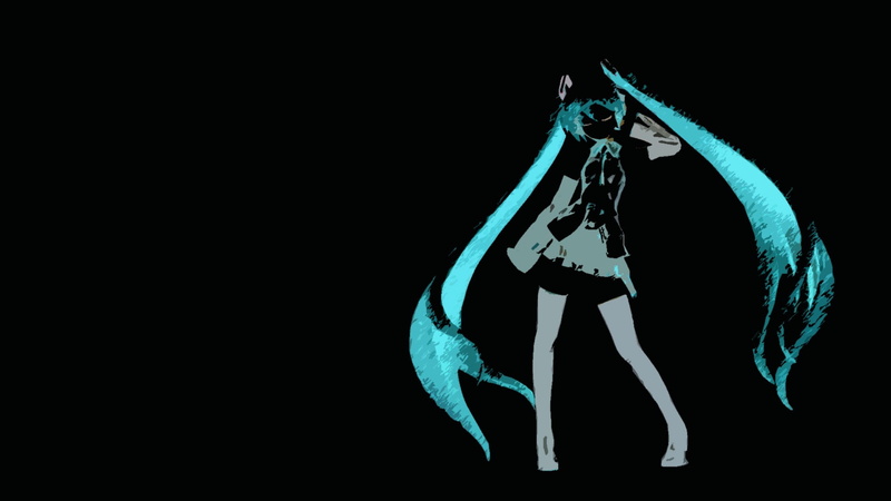 1080P, Vocaloid, human arm, anime, standing, ballet dancer, human limb, copy space, one person, Hatsune Miku, full length, skill, black background, indoors
