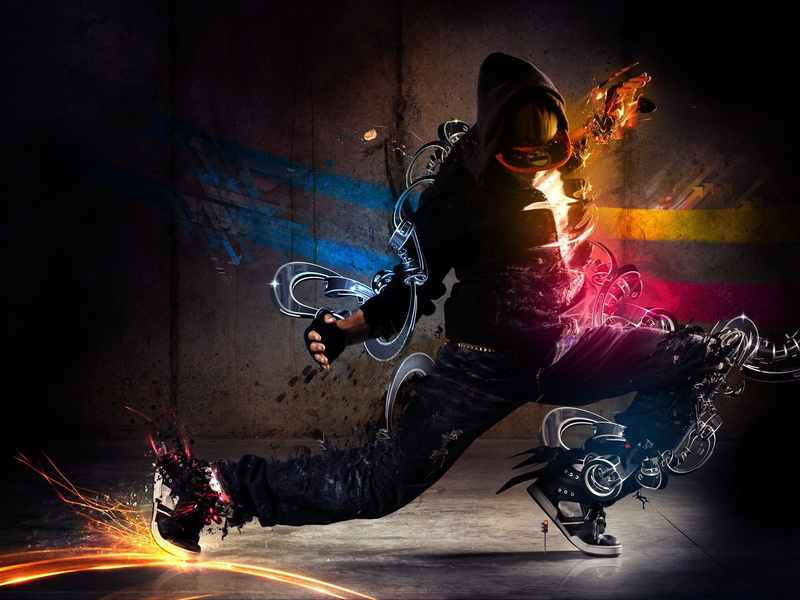 dancing, street, digital art, dancer, breakdance, 1080P