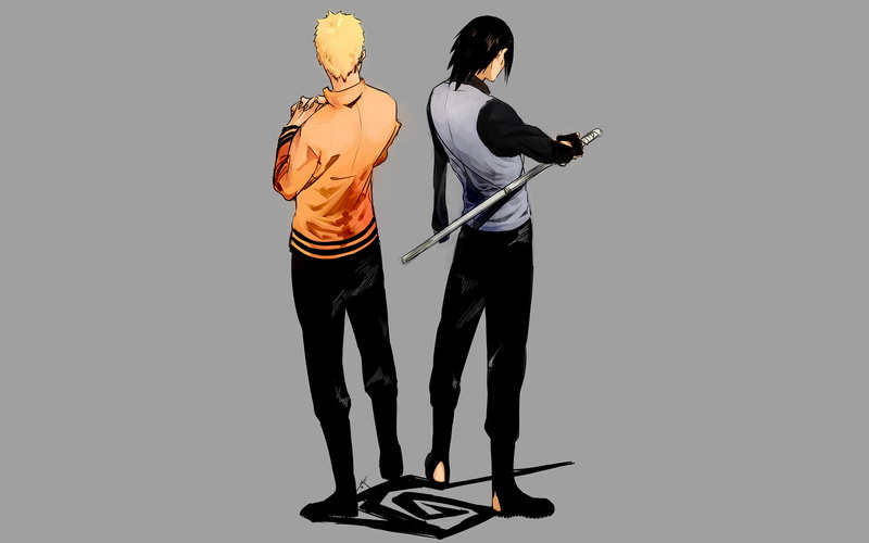 Sasuke Uchiha, man, sword, illustration, Boruto Uzumaki, Boruto, holding, Anime, 1080P