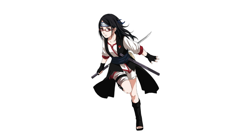 studio shot, one person, copy space, scarf, Anime, fashion, character, beautiful woman, cut out, lifestyles, 1080P, hair, Sarada Uchiha, women, young adult