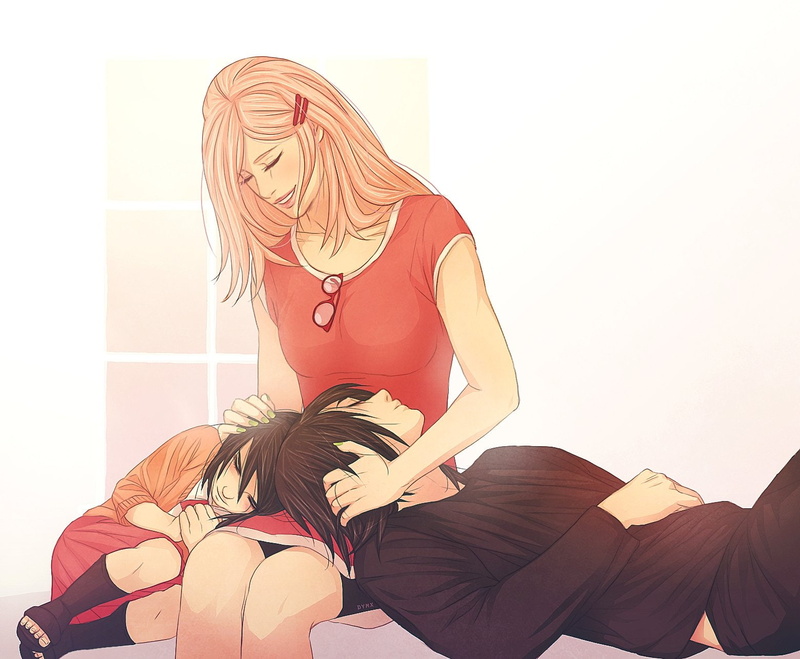 720P, naruto, uchiha, sakura, sarada, sasuke, haruno