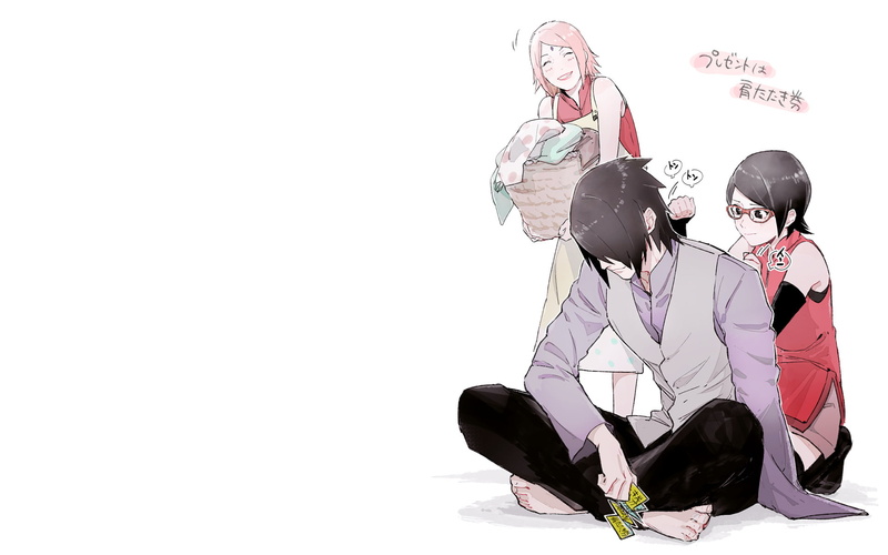 1080P, Sarada Uchiha, Boruto, Sakura Haruno, Sasuke Uchiha, Anime