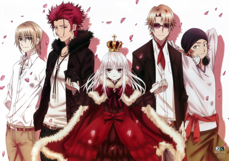 fictional, Anime, Misaki Yata, front view, child, obscured face, people, five, Anna Kushina, real people, Mikoto Suoh, mask, childhood, celebration, leisure activity
