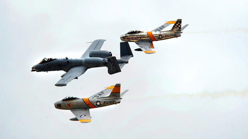 f 86, a 10, sabre, thunderbolt, aircraft, 1080P