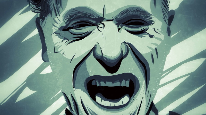 pattern, black color, sunlight, close-up, transportation, outdoors, men writers charles bukowski face open mouth screaming teeth digital art portrait, nature
