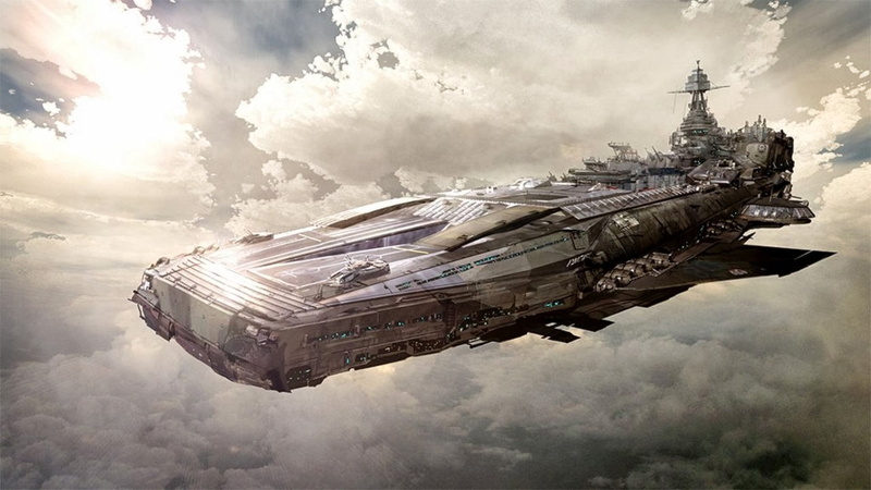 airplane, flying, military, technology, no people, space, cloud - sky, sky, outdoors, air vehicle, transportation, digital composite, navy, day, ship, nature