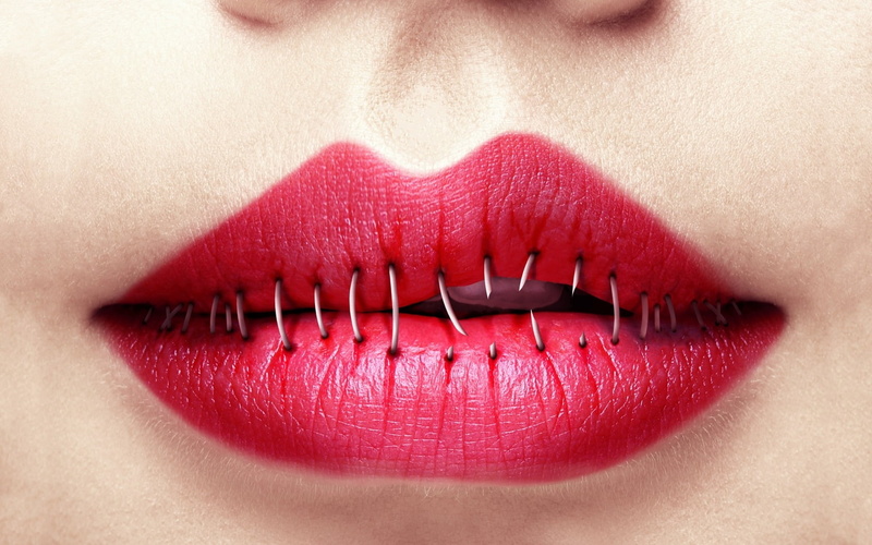 fashion, lipstick, close-up, females, body part, make-up, 720P, human face, human lips, young adult, stich, creative, brightly lit, fantasy, one person